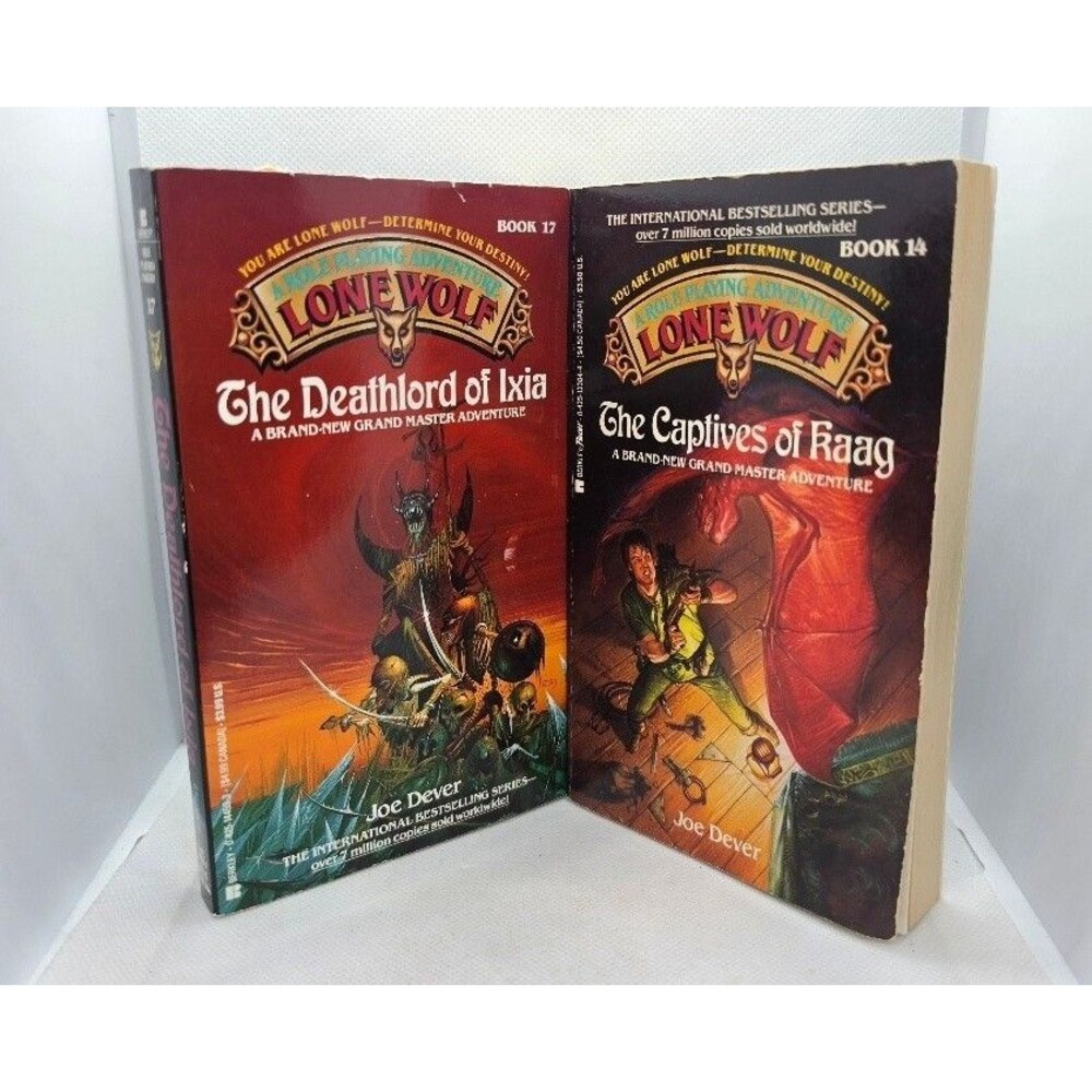 Lone Wolf by Joe Dever: The Deathlord of Ixia (17) and The Captives of Kaag (14)